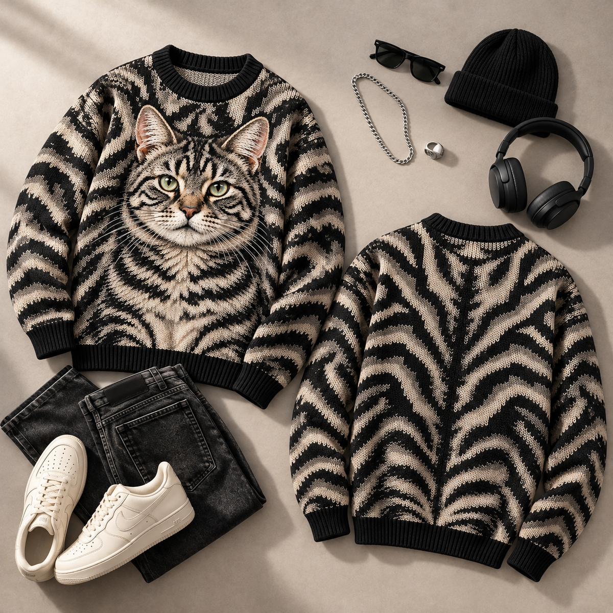 Feline Icons – Statement Cat Sweater