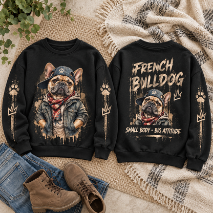 Streetwear Dog Lover Vintage Graphic Sweatshirt