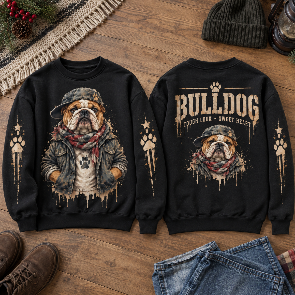 Streetwear Dog Lover Vintage Graphic Sweatshirt