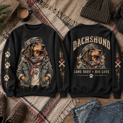 Streetwear Dog Lover Vintage Graphic Sweatshirt