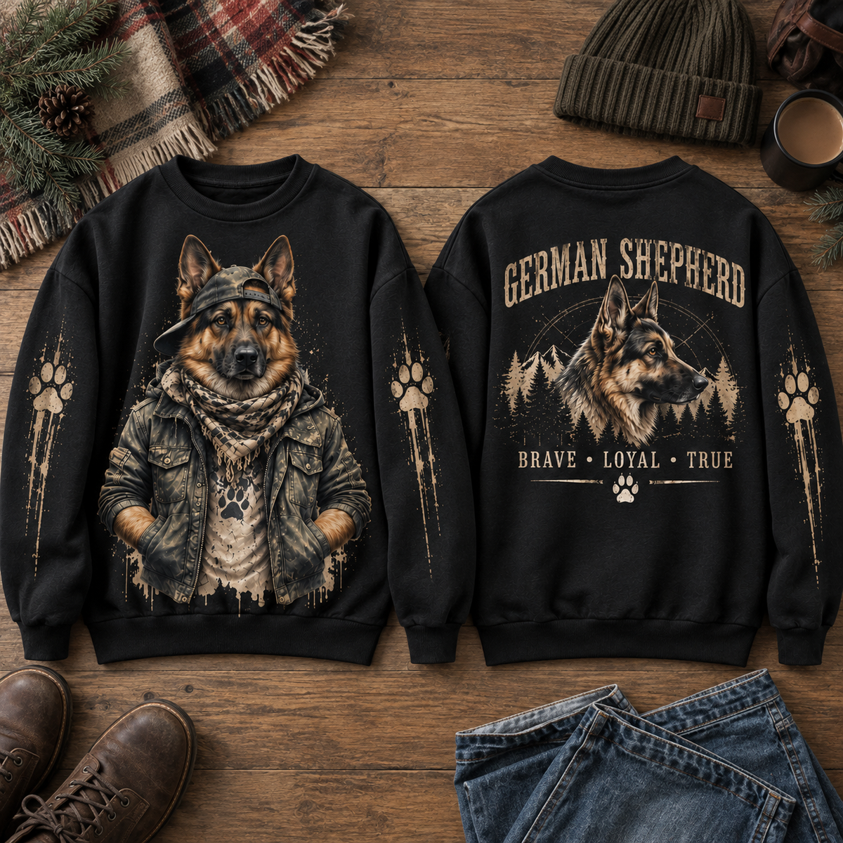 Streetwear Dog Lover Vintage Graphic Sweatshirt