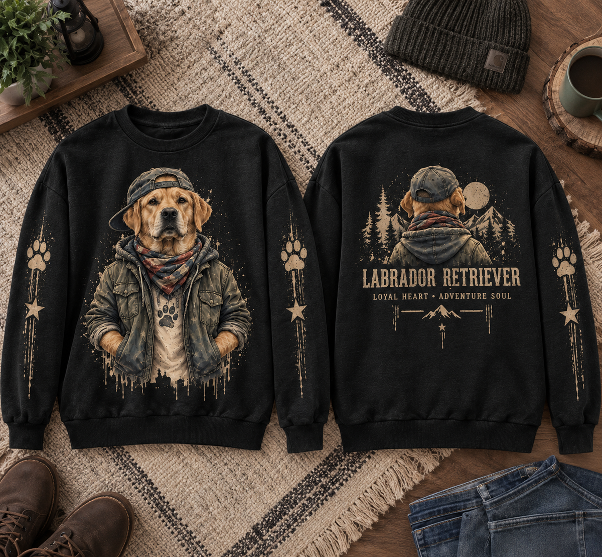 Streetwear Dog Lover Vintage Graphic Sweatshirt