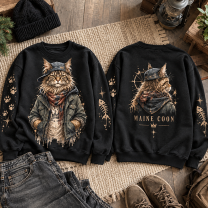 Urban Cat Streetwear Graphic Sweatshirt