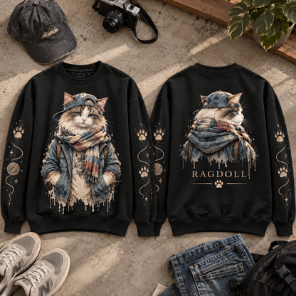 Urban Cat Streetwear Graphic Sweatshirt
