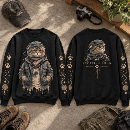 Urban Cat Streetwear Graphic Sweatshirt
