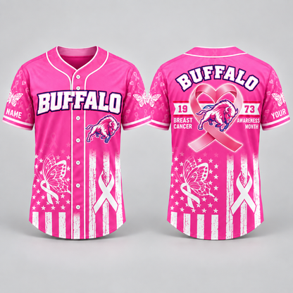 City Pride Pink Ribbon Breast Cancer Awareness Football Jersey