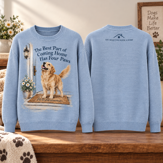 Best Part of Coming Home Golden Retriever Sweater