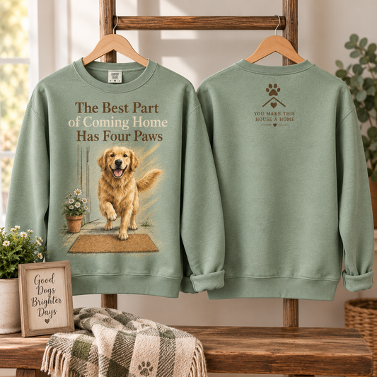 Best Part of Coming Home Golden Retriever Sweatshirt