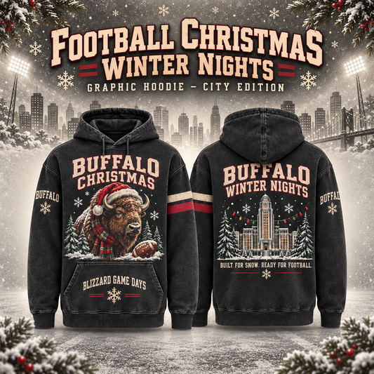 Football Christmas Winter Nights Graphic Hoodie – City Edition