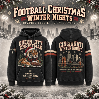Football Christmas Winter Nights Graphic Hoodie – City Edition