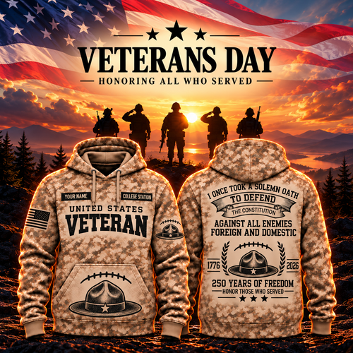 College Station College Football Veteran Apparel – Camo Veteran – Ranger Hat