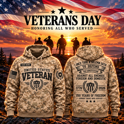 Patriot Oath Veteran Camo Hoodie – Style 01: Constitution Oath