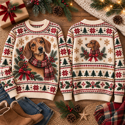 Christmas Dog Lover Fair Isle Sweater