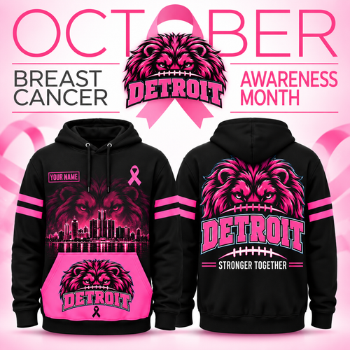 Detroit Football Breast Cancer Awareness Apparel