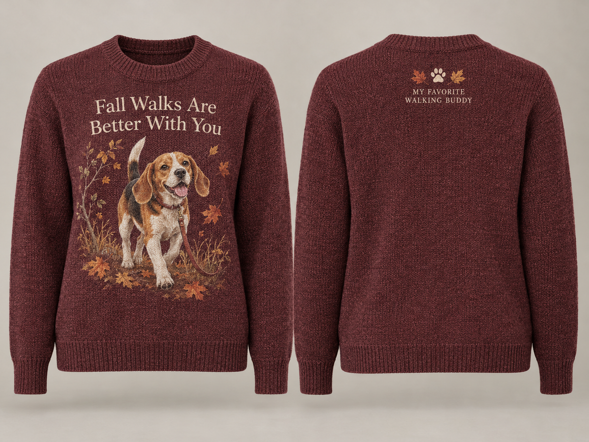 Fall Walks Are Better With You Beagle Sweater