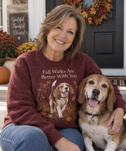 Fall Walks Are Better With You Beagle Sweater