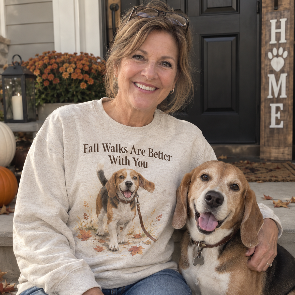 Fall Walks Are Better With You Beagle Sweatshirt