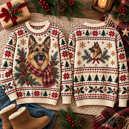 Christmas Dog Lover Fair Isle Sweater