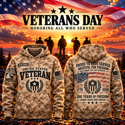 Patriot Oath Veteran Camo Hoodie – Style 07: Grateful for Freedom