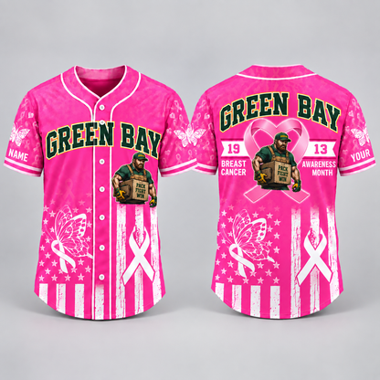 City Pride Pink Ribbon Breast Cancer Awareness Football Jersey