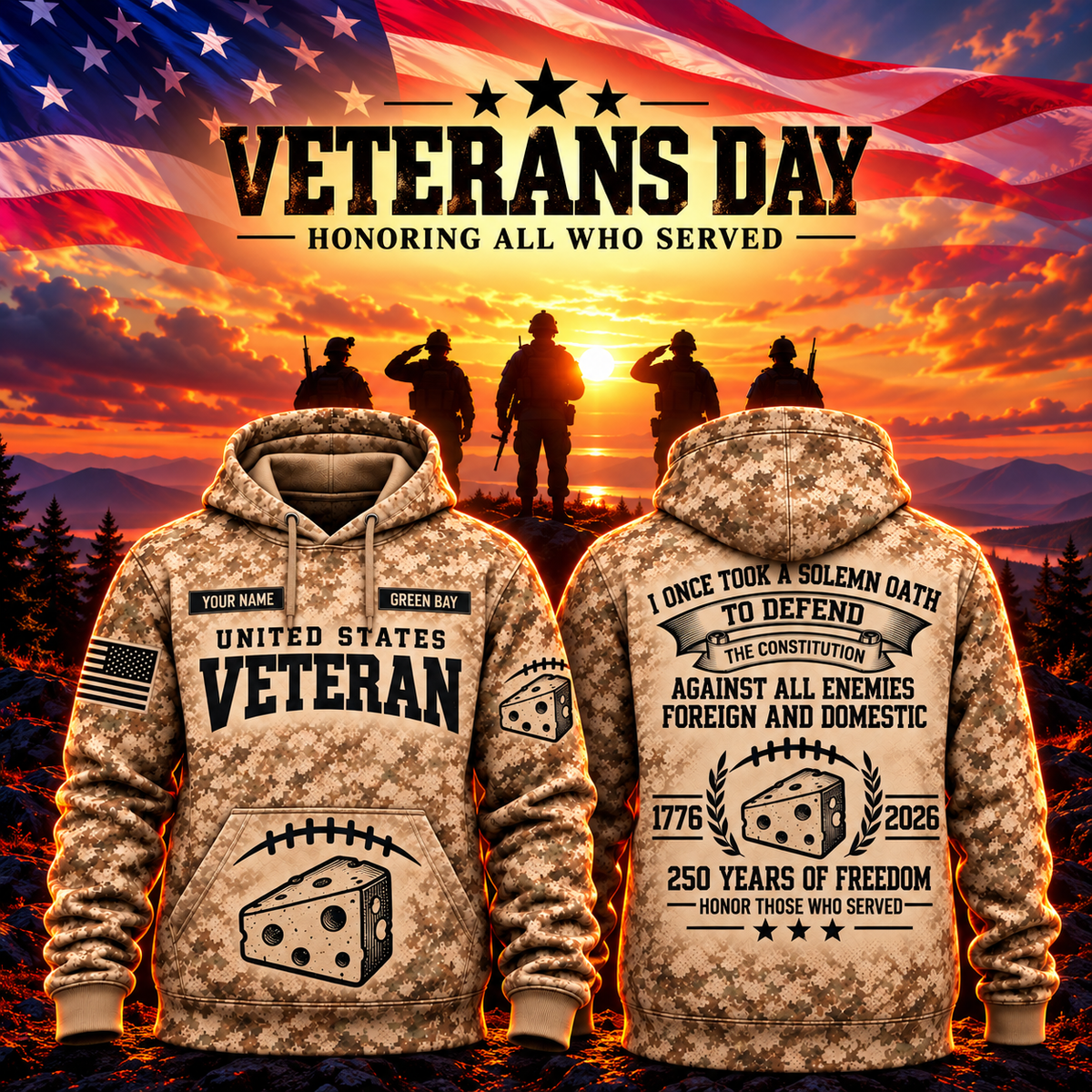 Green Bay Football Veteran Apparel