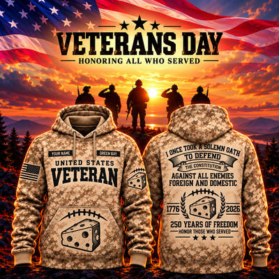 Cheese 250 Years Camo Hoodie