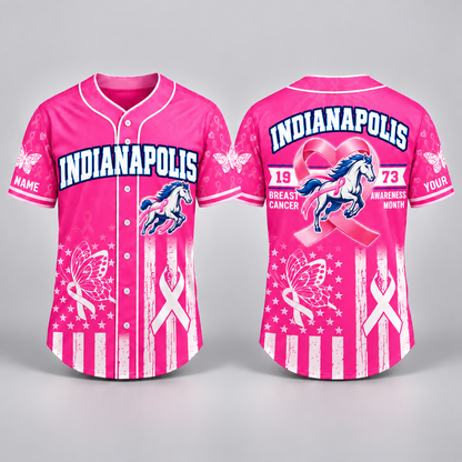 City Pride Pink Ribbon Breast Cancer Awareness Football Jersey