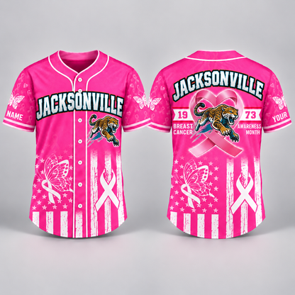 City Pride Pink Ribbon Breast Cancer Awareness Football Jersey