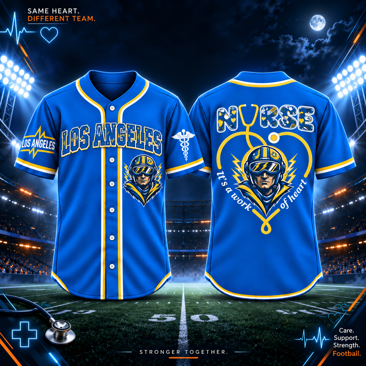 Nurse Team Spirit It’s a Work of Heart Football Jersey