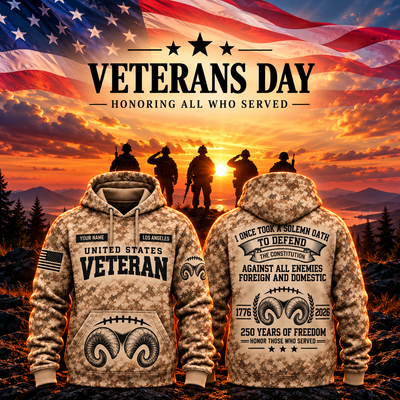 Ram Horns 250 Years Camo Hoodie