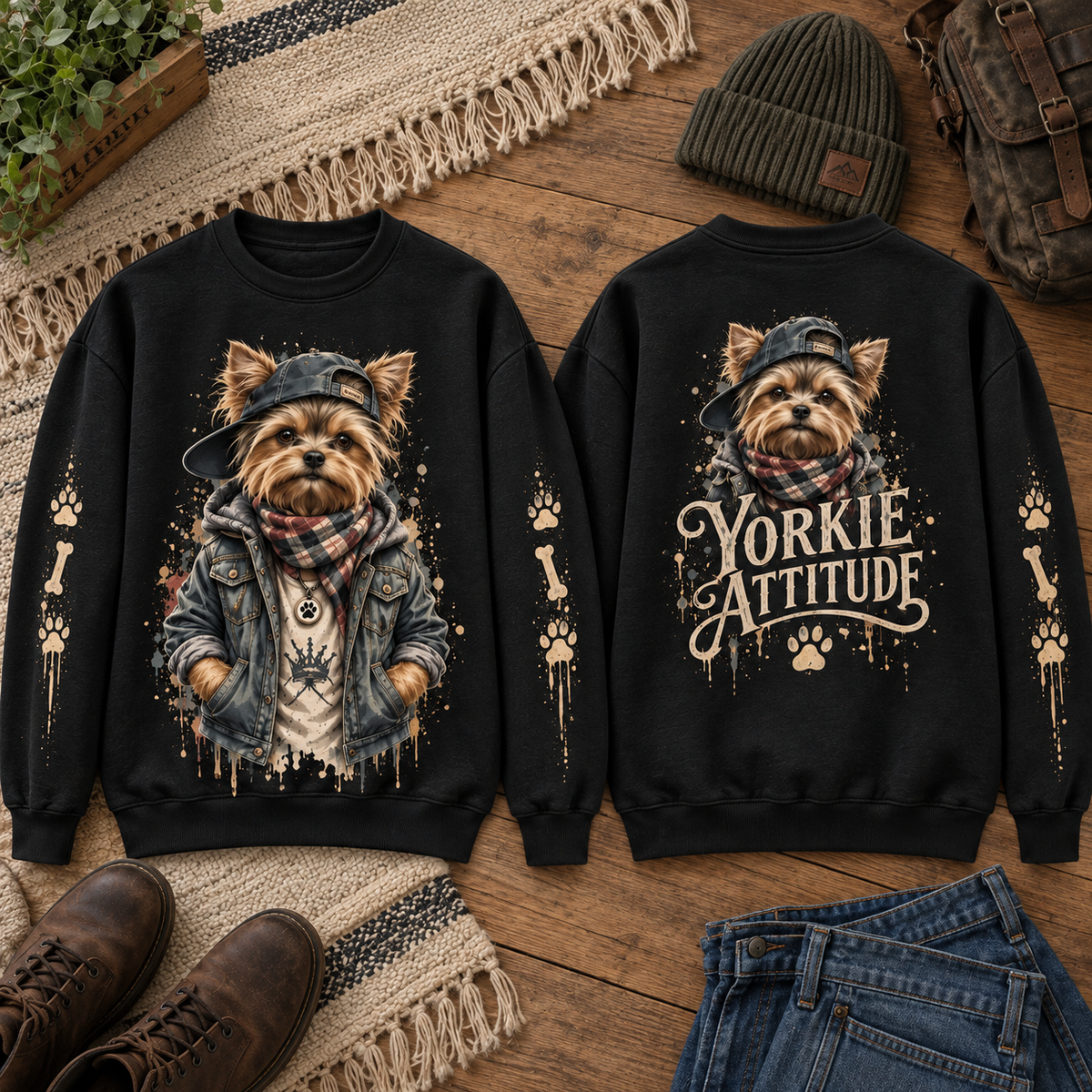 Streetwear Dog Lover Vintage Graphic Sweatshirt