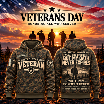 Veteran Oath Never Expires Camo Hoodie – Style 04: Mountain Soldier