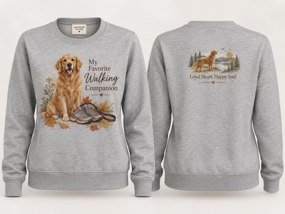 My Favorite Walking Companion Golden Retriever Sweatshirt