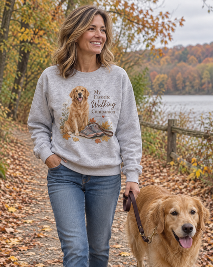 My Favorite Walking Companion Golden Retriever Sweatshirt
