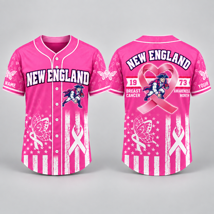 City Pride Pink Ribbon Breast Cancer Awareness Football Jersey