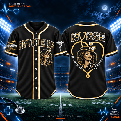 Nurse Team Spirit It’s a Work of Heart Football Jersey