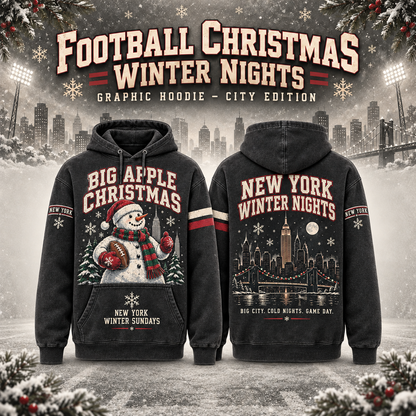 Football Christmas Winter Nights Graphic Hoodie – City Edition