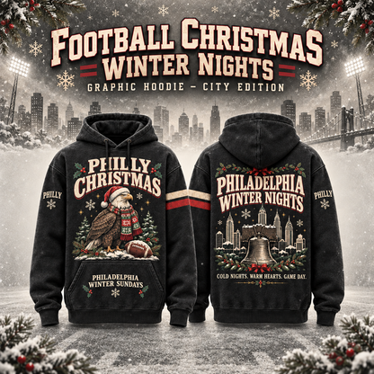 Football Christmas Winter Nights Graphic Hoodie – City Edition