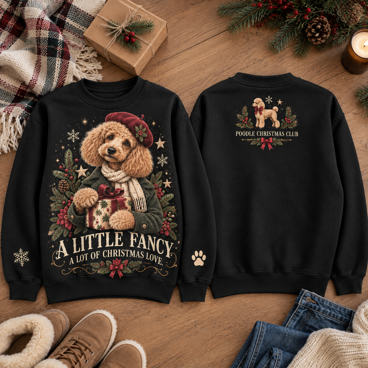 Christmas Dog Lover Vintage Graphic Sweatshirt