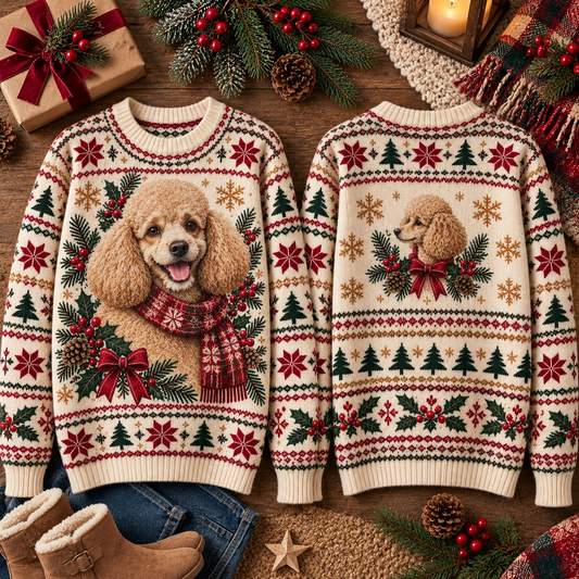 Christmas Dog Lover Fair Isle Sweater