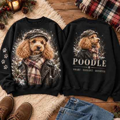 Winter Dog Lover Vintage Graphic Sweatshirt