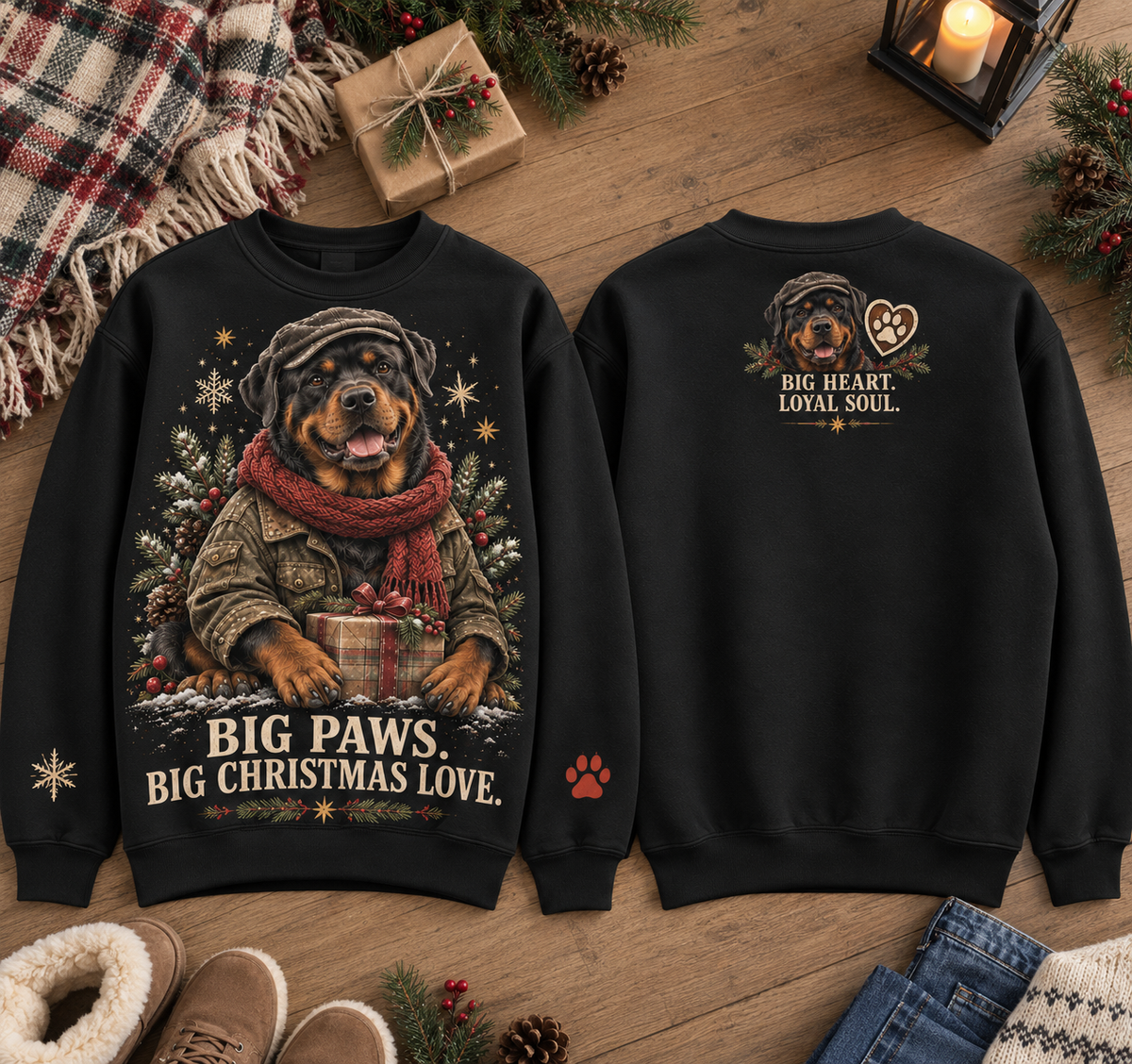 Christmas Dog Lover Vintage Graphic Sweatshirt