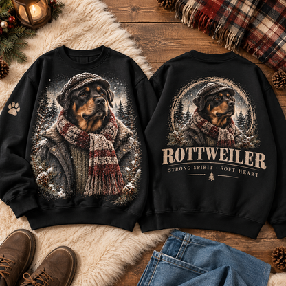 Winter Dog Lover Vintage Graphic Sweatshirt