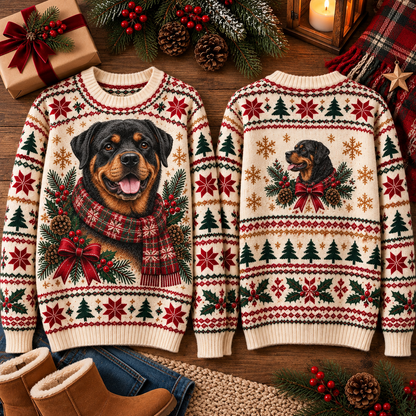 Christmas Dog Lover Fair Isle Sweater