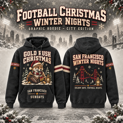 Football Christmas Winter Nights Graphic Hoodie – City Edition