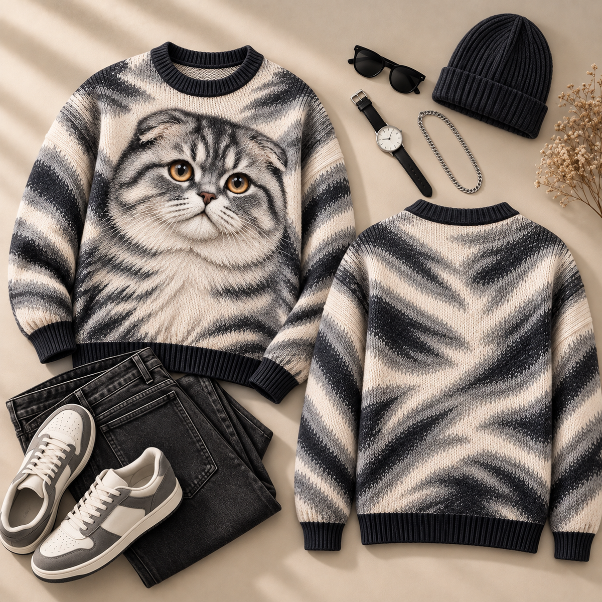 Feline Icons – Statement Cat Sweater