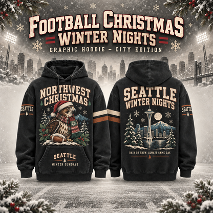 Football Christmas Winter Nights Graphic Hoodie – City Edition
