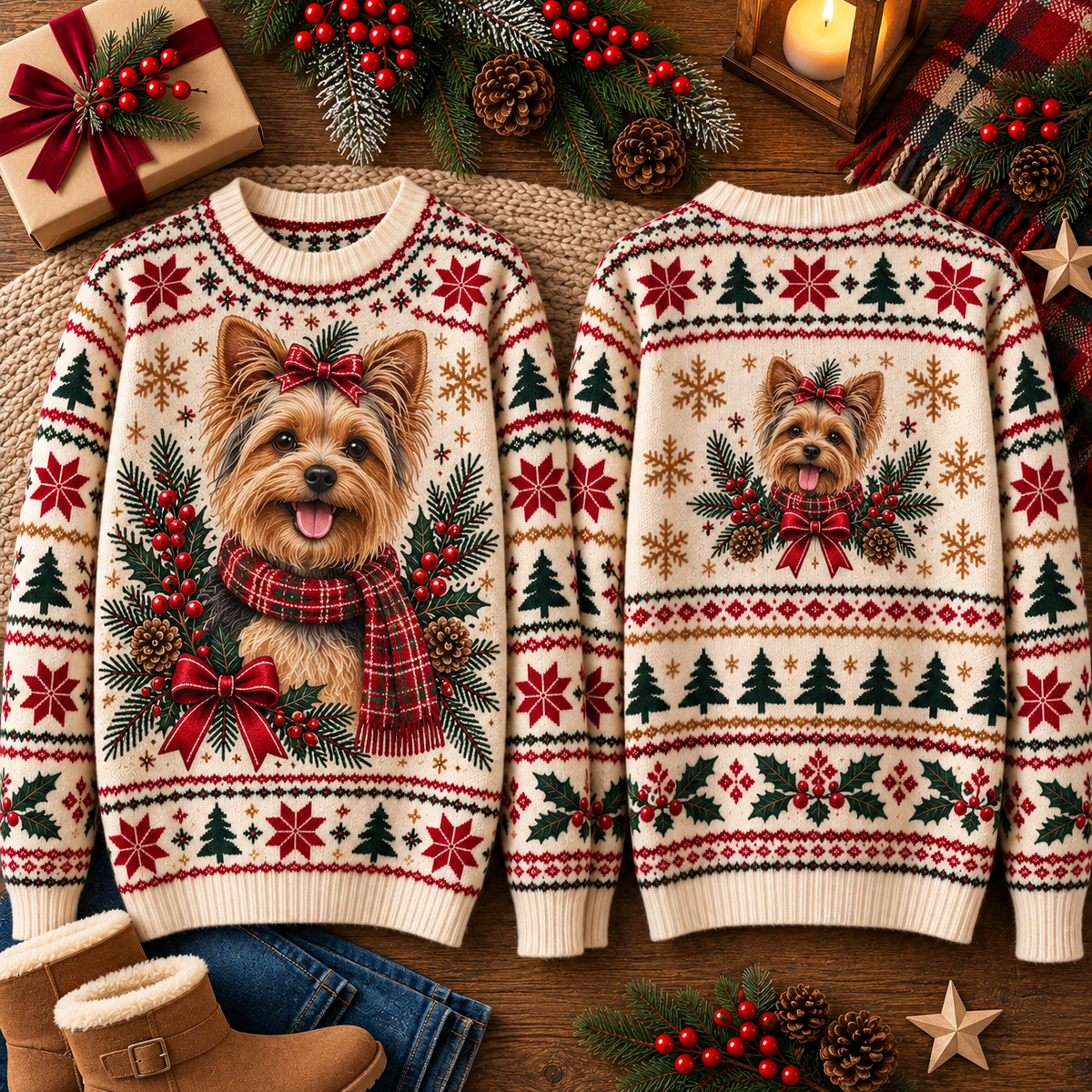 Christmas Dog Lover Fair Isle Sweater