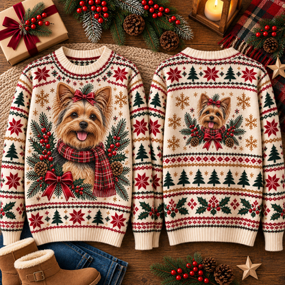 Christmas Dog Lover Fair Isle Sweater