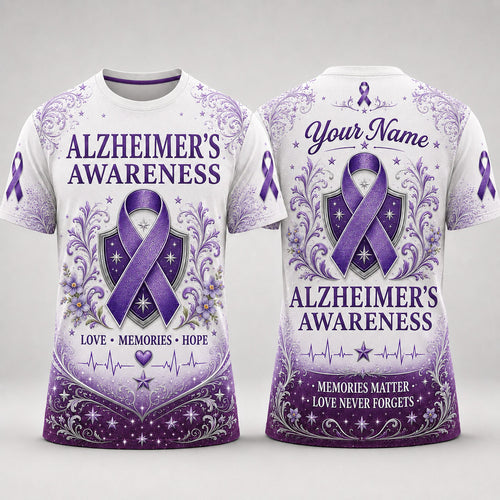 Alzheimer’s Awareness Love Memories Hope Personalized T-Shirt